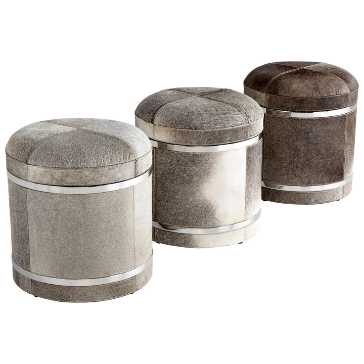 Cyan 08876 Ottomans & Stools - Grey