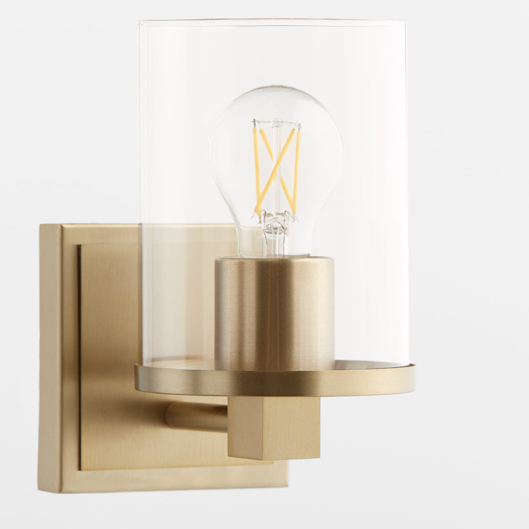 Quorum Bolton 523-1-80 Bath Vanity Light 5 in. wide - Aged Brass