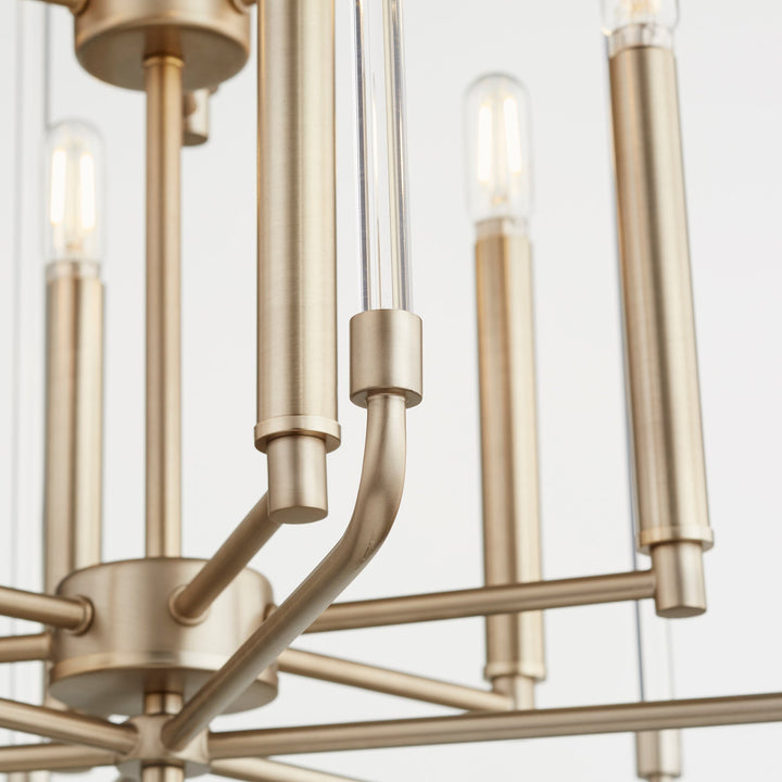 Quorum Optic 8114-9-80 Pendant Light - Aged Brass