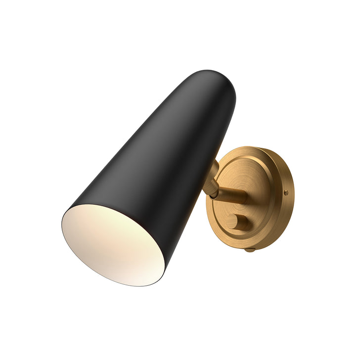 Alora Mood daniel WV578805MBAG Wall Light - Aged Gold/Matte Black