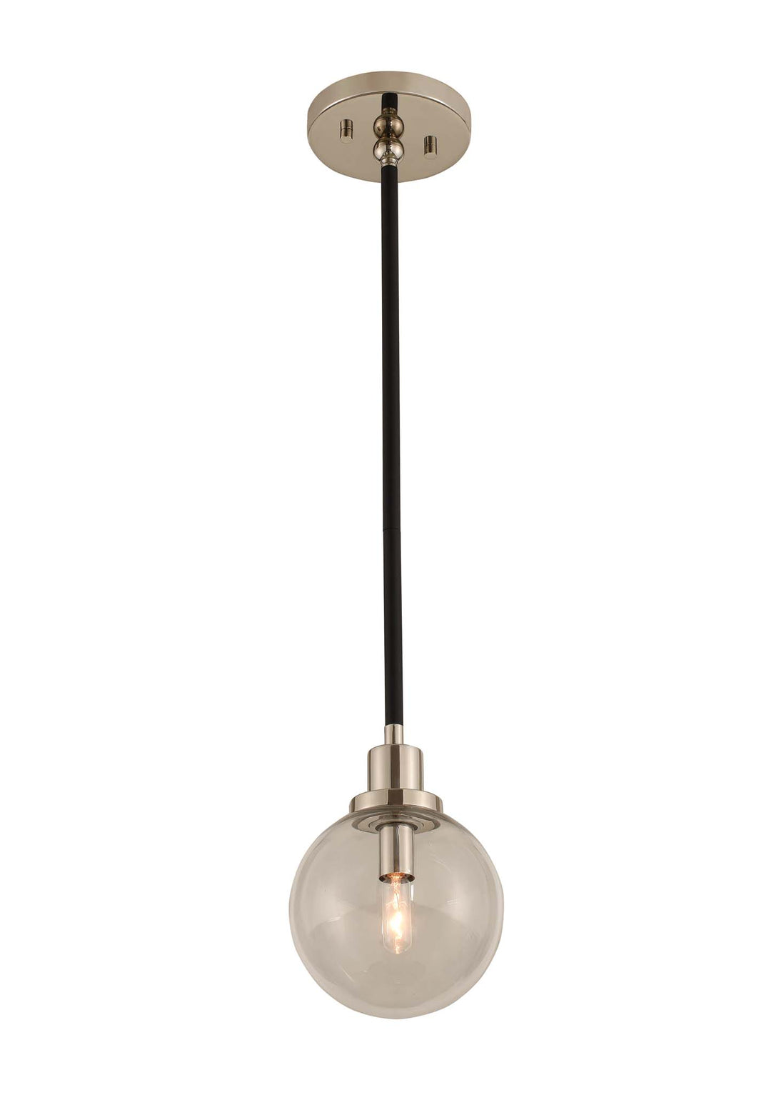 Kalco Cameo 315410BPN Pendant Light - Matte Black Finish With Nickel Accents