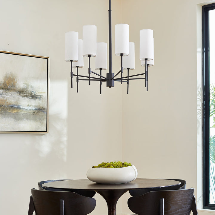 Quorum Hamilton 663-8-59 Chandelier Light - Matte Black