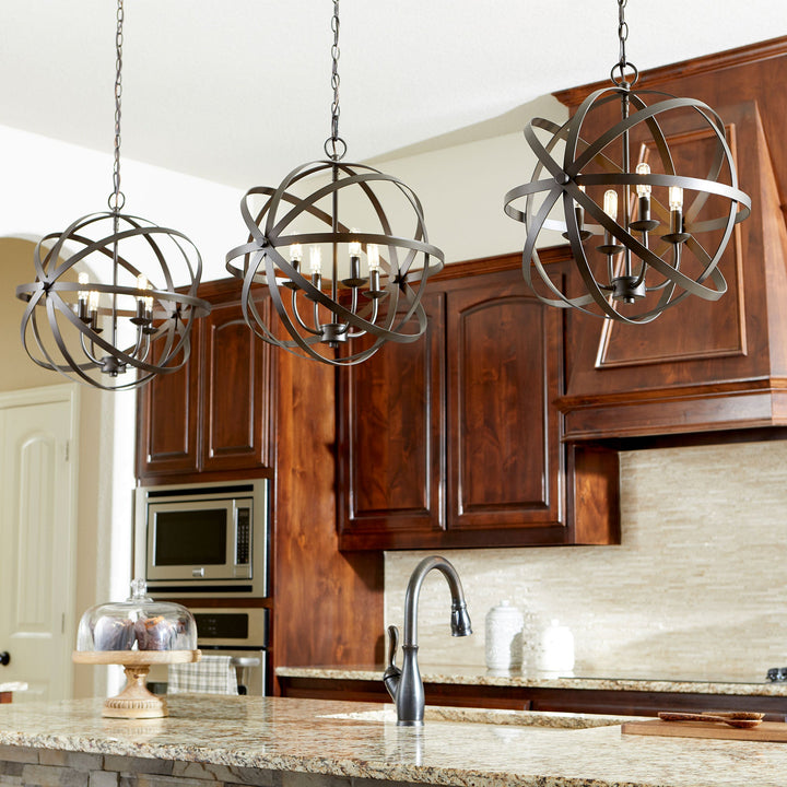 Quorum Celeste 6009-4-17 Chandelier Light - Zinc