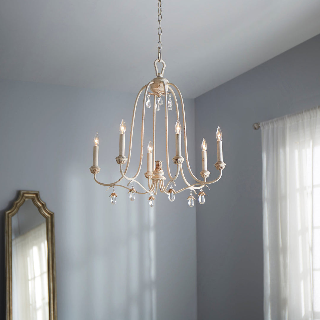 Quorum Venice 6144-6-70 Chandelier Light - Persian White
