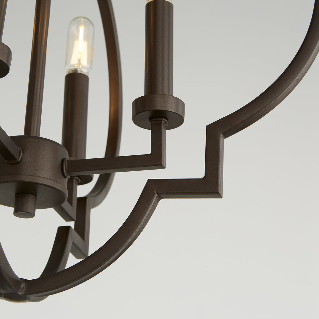Quorum Dublin 6842-4-86 Chandelier Light - Oiled Bronze