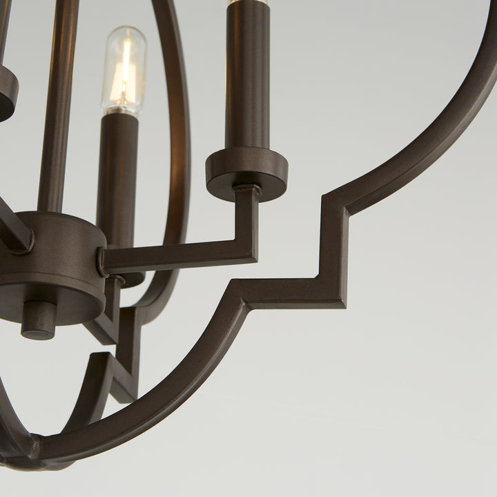 Quorum Dublin 6842-4-86 Chandelier Light - Oiled Bronze
