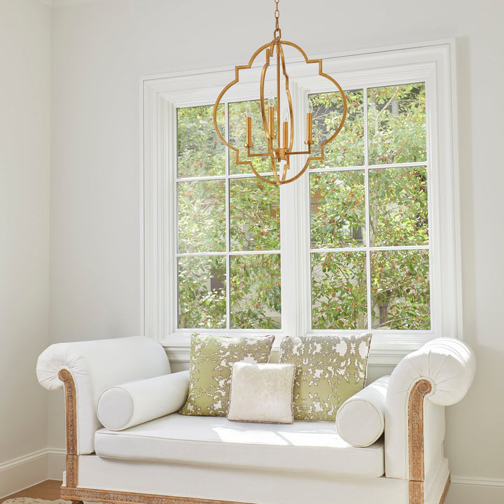 Quorum Dublin 6942-4-74 Pendant Light - Gold Leaf