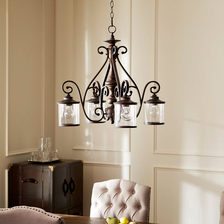 Quorum San Miguel 6473-4-39 Chandelier Light - Vintage Copper