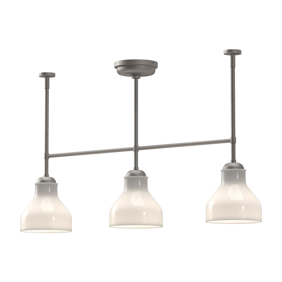 Alora Mood westlake LP540334BNGO Pendant Light - Brushed Nickel/Glossy Opal Glass