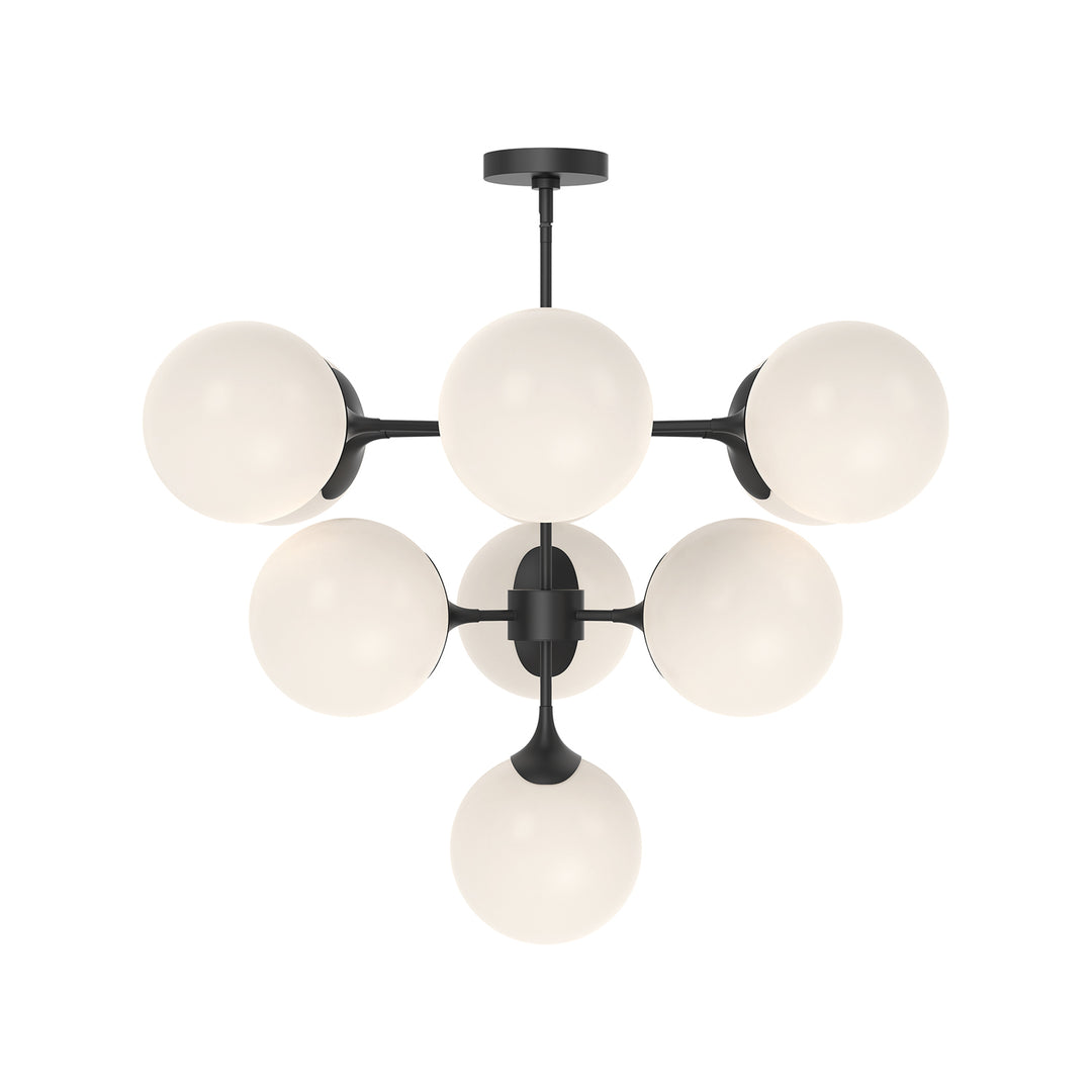 Alora Mood nouveau CH505335MBOP Chandelier Light - Matte Black/Opal Matte Glass