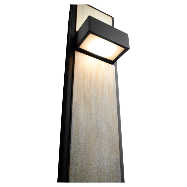 Oxygen Guapo 3-401-1541 Wall Sconce Light - Black W/ Weathered Oak