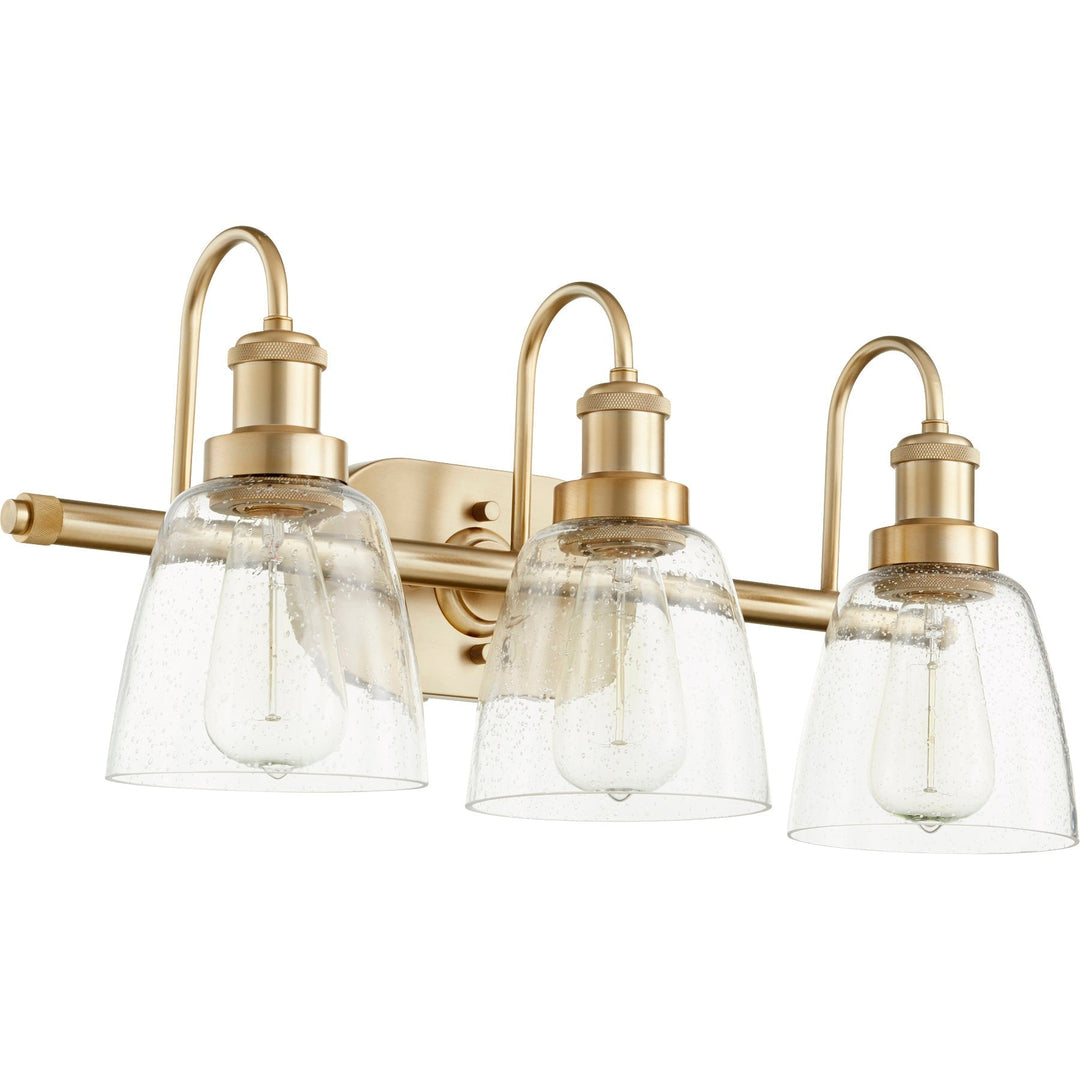 Quorum 508 Vanities 508-3-80 Bath Vanity Light 23 in. wide - Aged Brass
