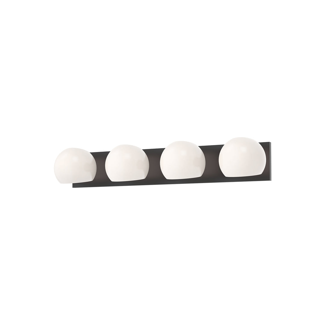 Alora Mood willow VL548431MBOP Bath Vanity Light 11 in. wide - Matte Black/Opal Matte Glass