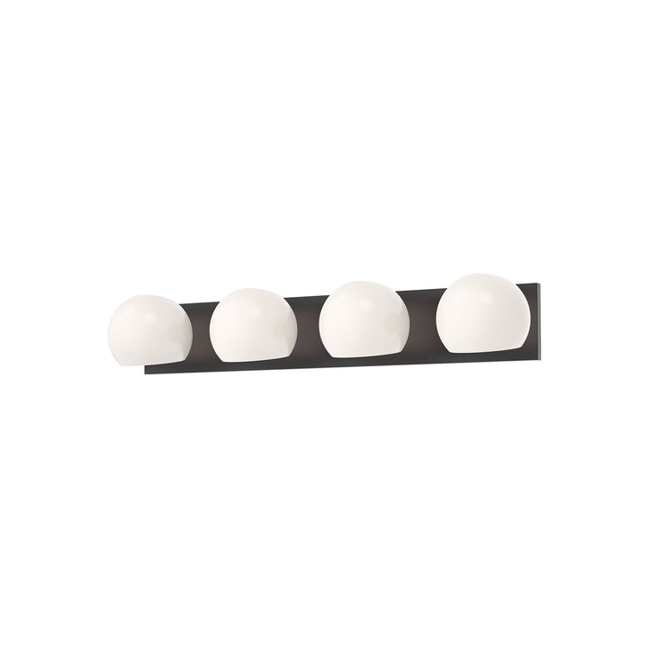 Alora Mood willow VL548431MBOP Bath Vanity Light 11 in. wide - Matte Black/Opal Matte Glass