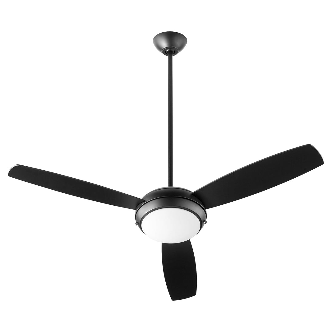 Quorum Expo 20523-59 Ceiling Fan - Matte Black, Matte Black/Weathered Gray