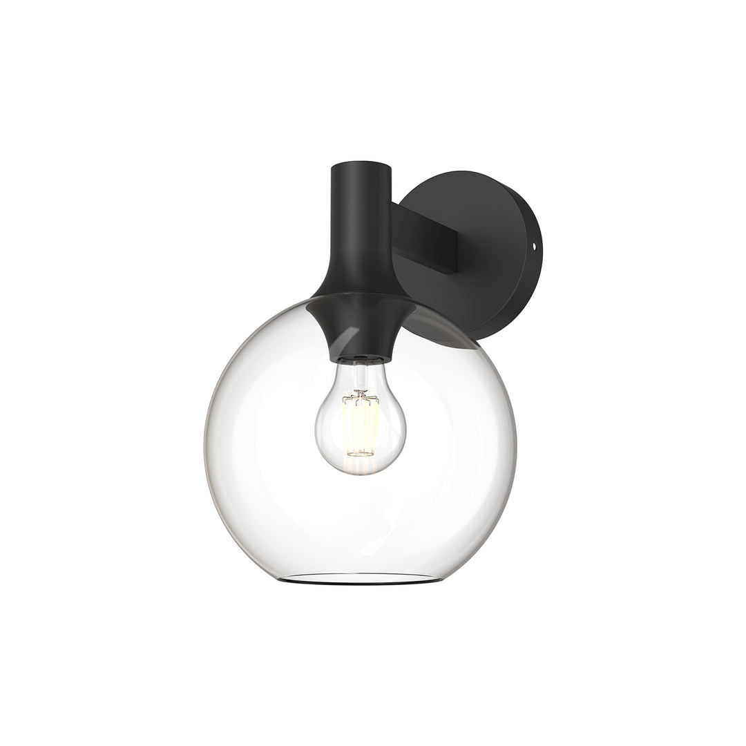 Alora Mood castilla WV506108MBCL Wall Light - Clear Glass/Matte Black