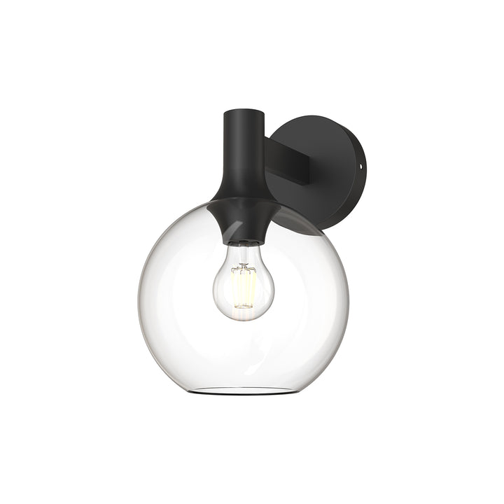 Alora Mood castilla WV506108MBCL Wall Light - Clear Glass/Matte Black
