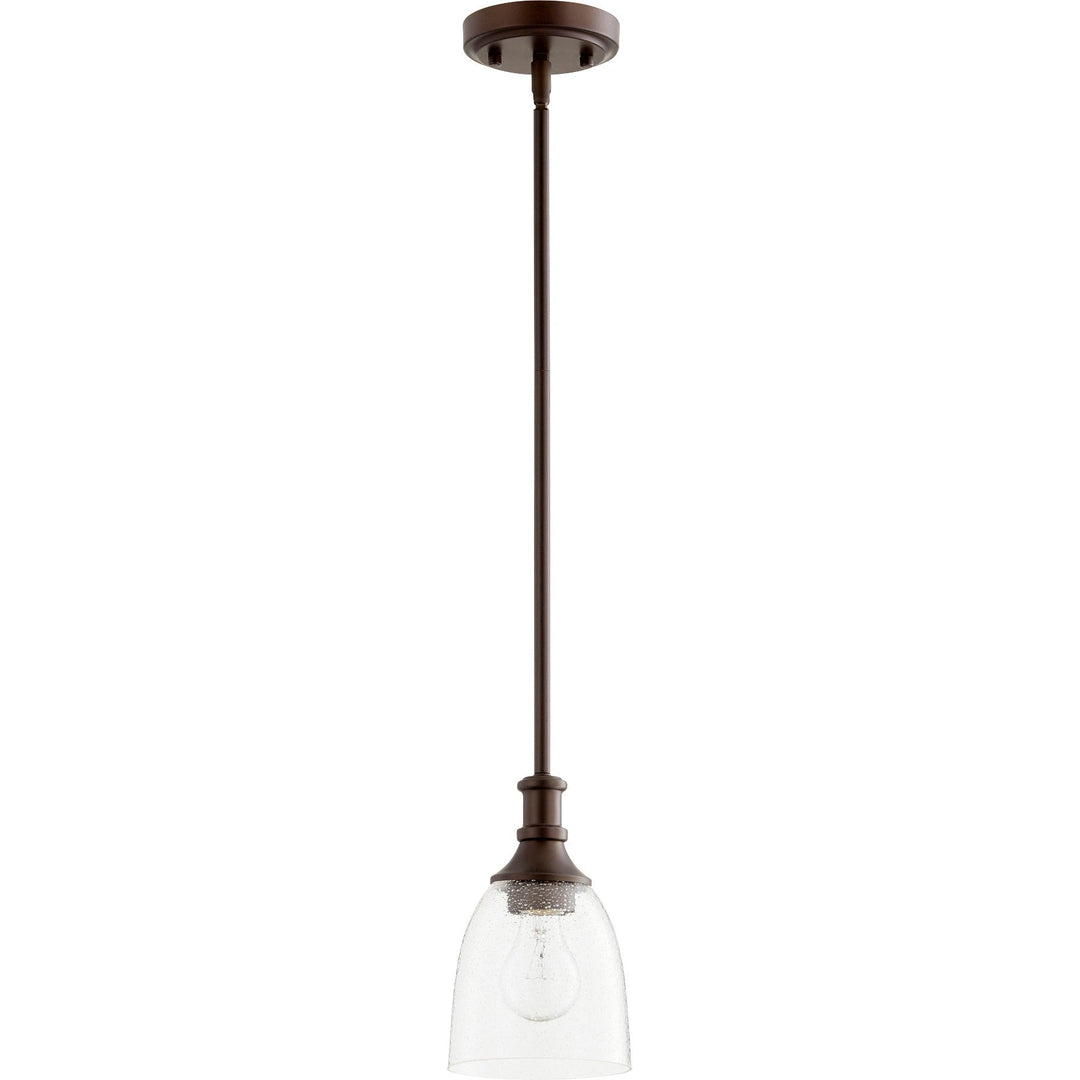Quorum Richmond 3811-186 Pendant Light - Oiled Bronze W/ Clear/Seeded,  Oiled Bronze/Oiled Bronze/