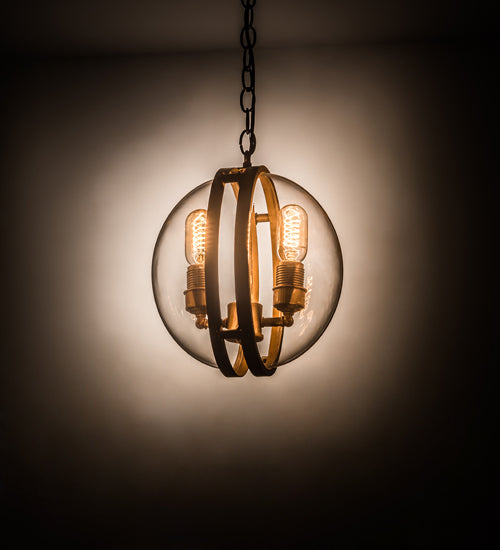 Meyda Tiffany Bola 200008 Pendant Light - Brass Tint, Crystal