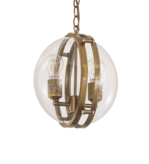 Meyda Tiffany Bola 200008 Pendant Light - Brass Tint, Crystal
