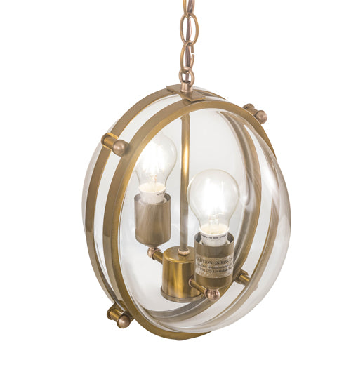Meyda Tiffany Bola 200008 Pendant Light - Brass Tint, Crystal