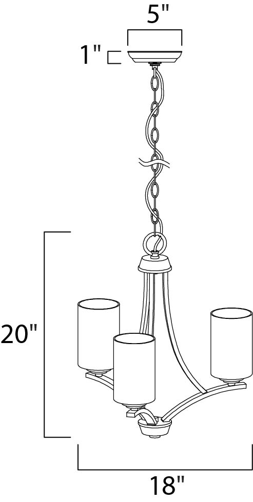 Maxim Deven 20033SWSBR Chandelier Light - Satin Brass