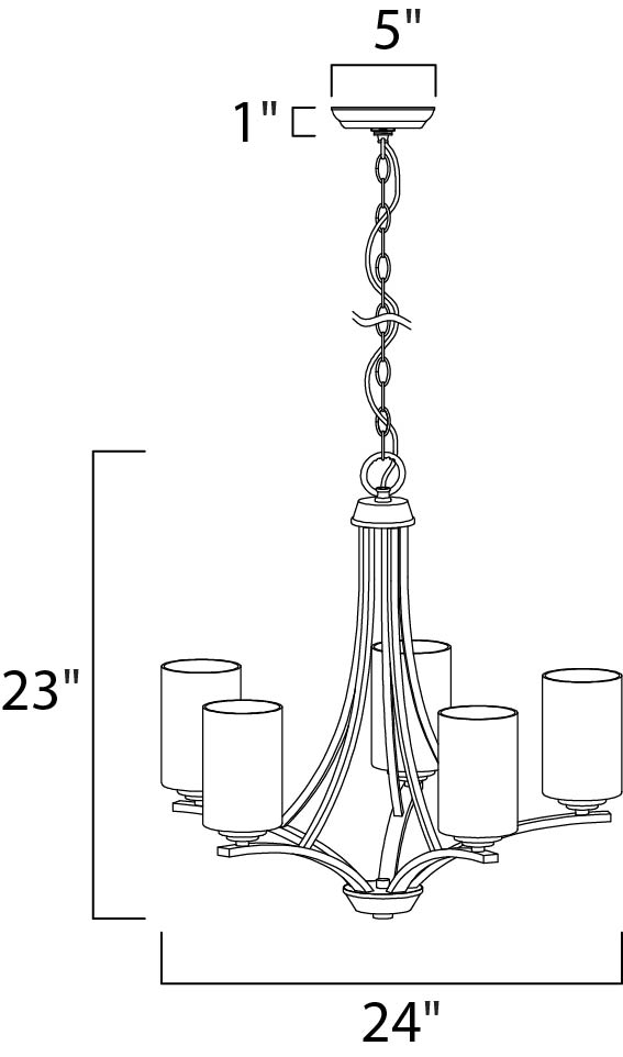 Maxim Deven 20035SWSN Chandelier Light - Satin Nickel