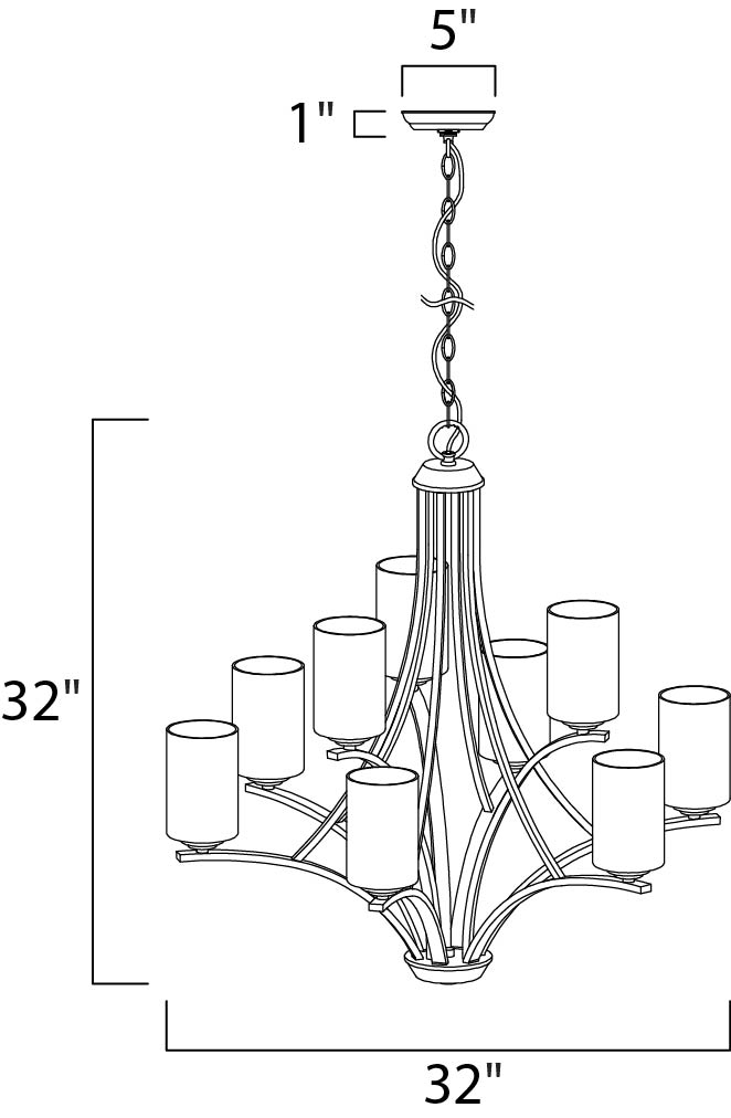Maxim Deven 20036SWSBR Chandelier Light - Satin Brass