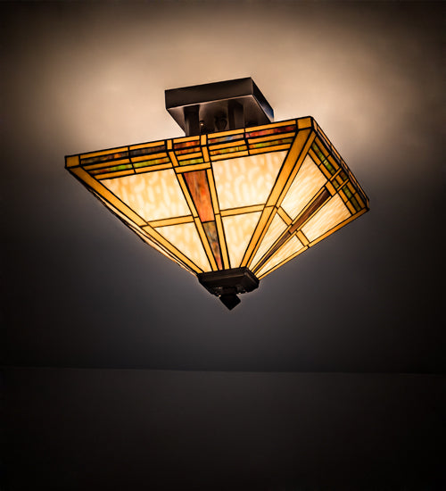 Meyda Tiffany Prairie Straw 200425 Ceiling Light - Mahogany Bronze
