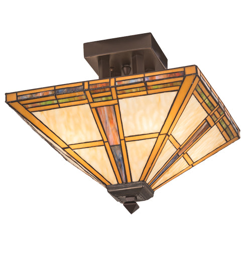 Meyda Tiffany Prairie Straw 200425 Ceiling Light - Mahogany Bronze
