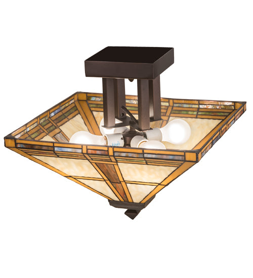 Meyda Tiffany Prairie Straw 200425 Ceiling Light - Mahogany Bronze
