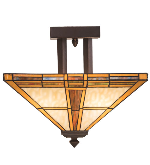 Meyda Tiffany Prairie Straw 200425 Ceiling Light - Mahogany Bronze