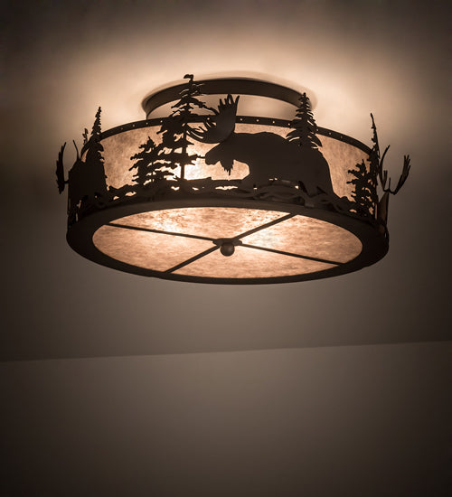 Meyda Tiffany Moose At Dusk 200517 Ceiling Light - Oil Rubbed Bronze