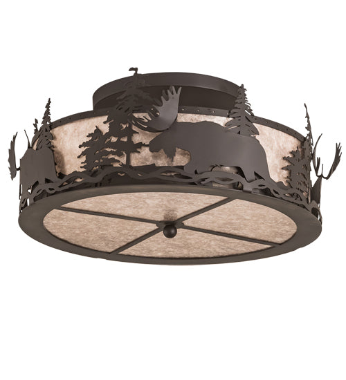 Meyda Tiffany Moose At Dusk 200517 Ceiling Light - Oil Rubbed Bronze