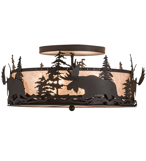 Meyda Tiffany Moose At Dusk 200517 Ceiling Light - Oil Rubbed Bronze