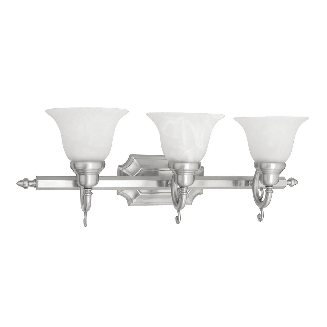 Livex French Regency 1283-91 Bath Vanity Light 25 in. wide - Brushed Nickel