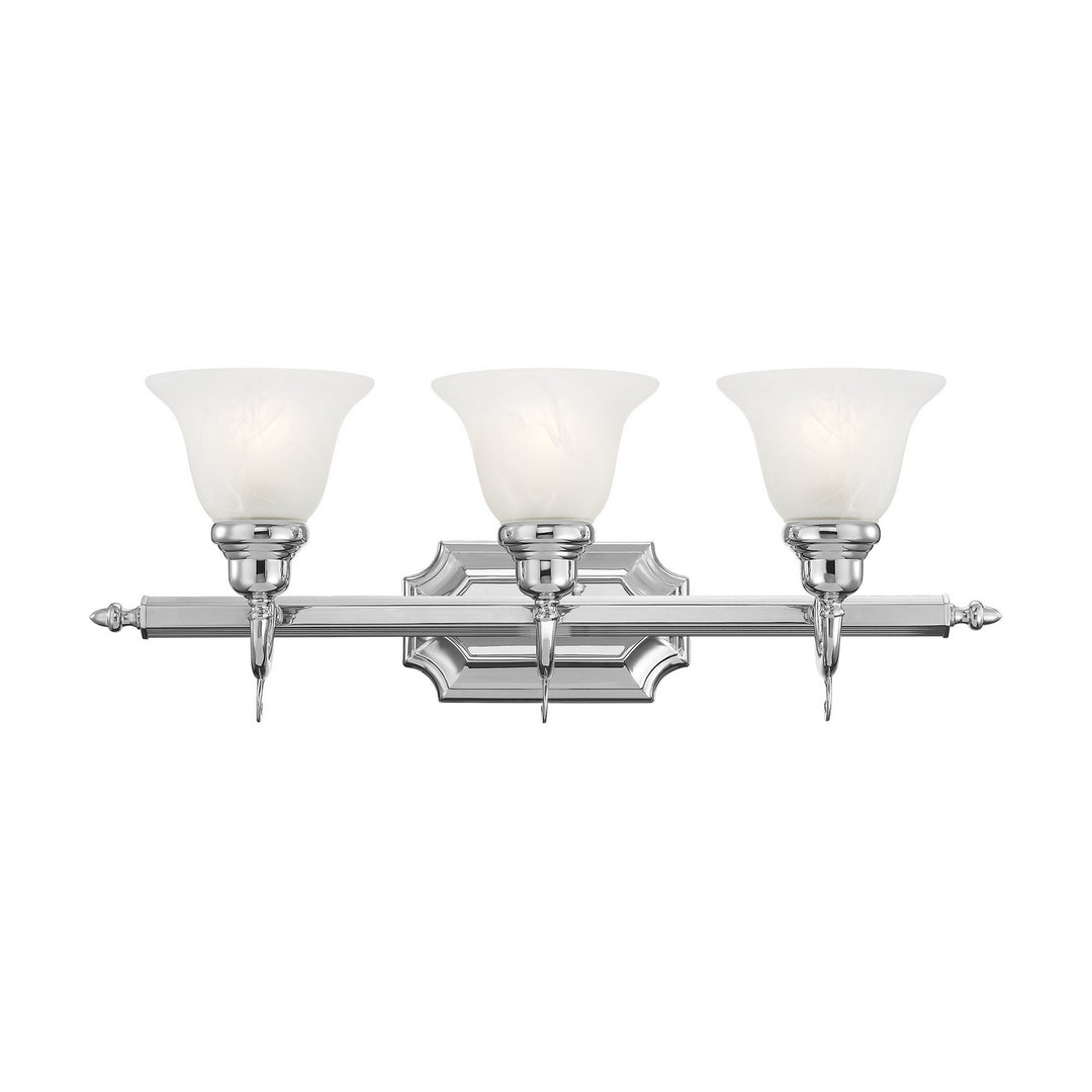 Livex French Regency 1283-05 Bath Vanity Light 25 in. wide - Polished Chrome