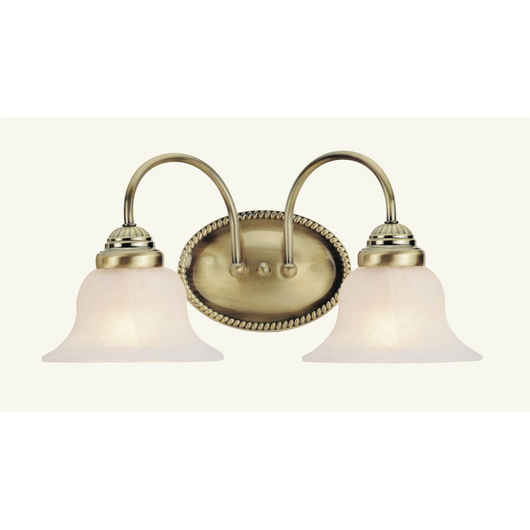 Livex Edgemont 1532-01 Bath Vanity Light 17 in. wide - Antique Brass