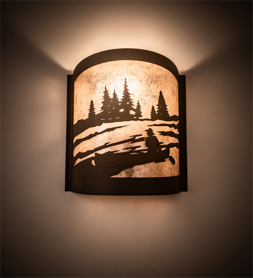 Meyda Tiffany Canoe At Lake 200795 Wall Light - Oil Rubbed Bronze