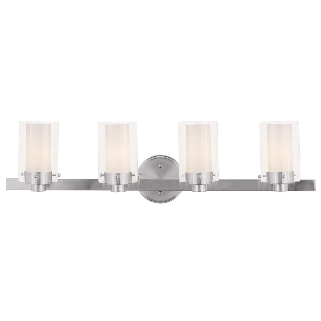 Livex Manhattan 1544-91 Bath Vanity Light 32 in. wide - Brushed Nickel