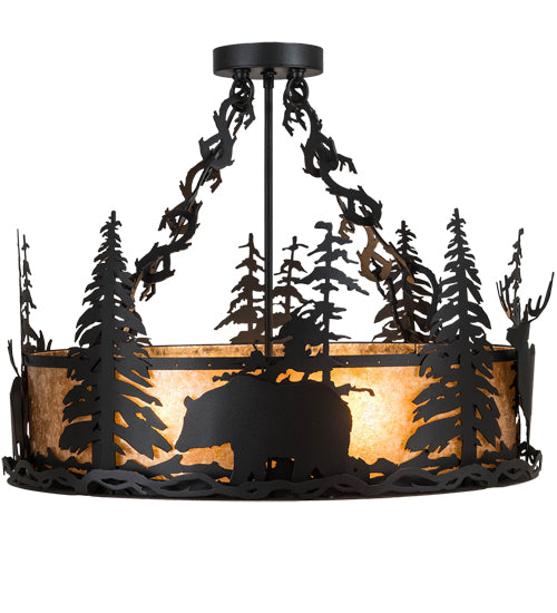 Meyda Tiffany Wildlife At Dusk 200864 Ceiling Light - Antique Copper