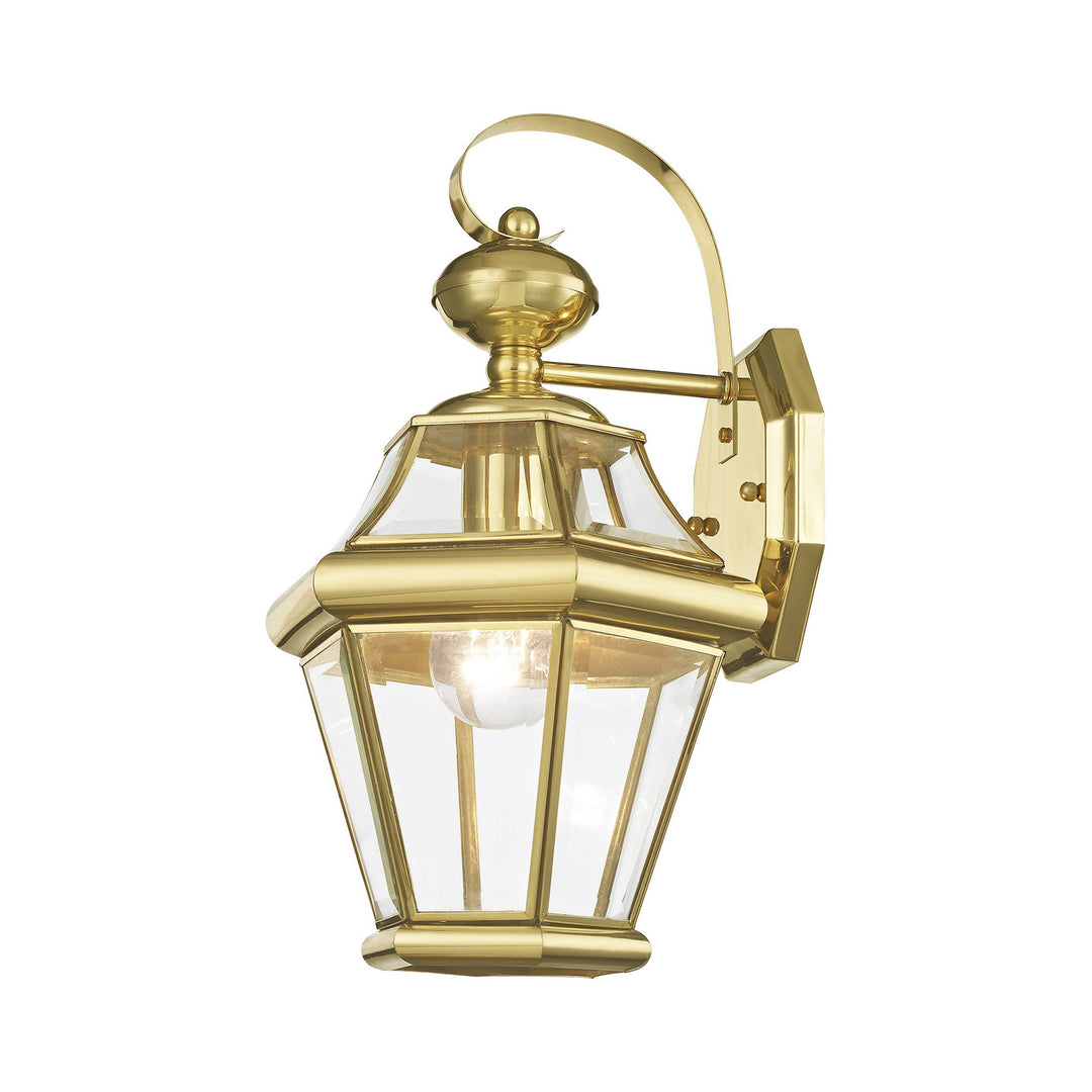 Livex Lighting 2161-02  Georgetown Outdoor Polished Brass