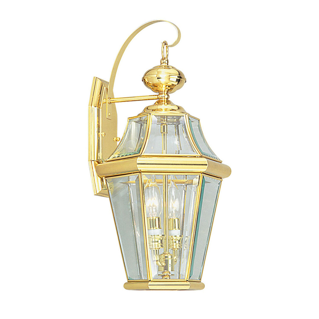 Livex Lighting 2261-02  Georgetown Outdoor Polished Brass