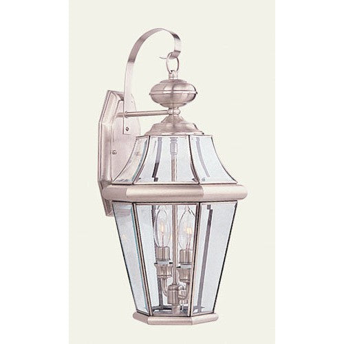 Livex Lighting 2261-91  Georgetown Outdoor Brushed Nickel