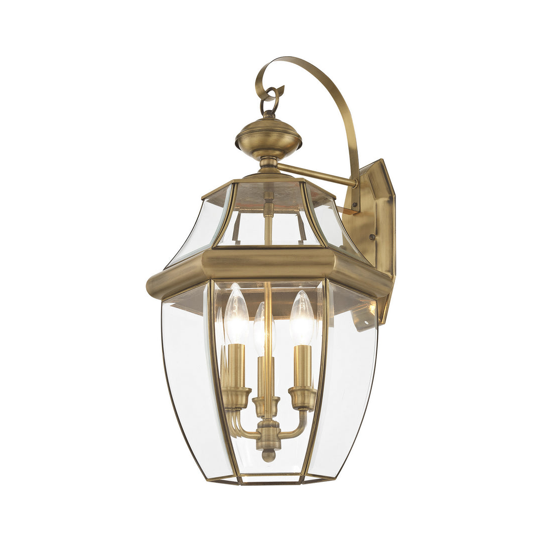 Livex Lighting 2351-01  Monterey Outdoor Antique Brass