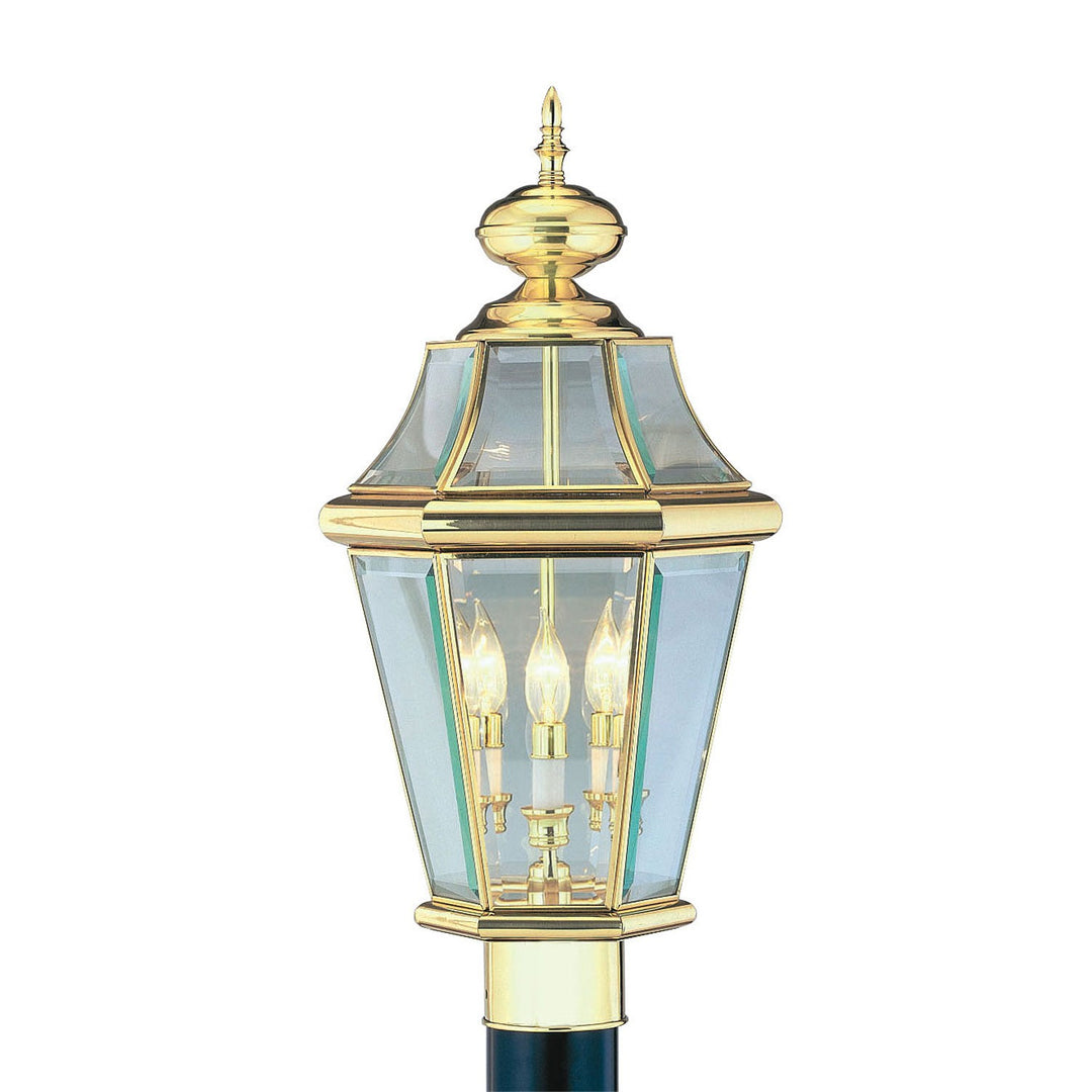 Livex Lighting 2364-02  Georgetown Outdoor Polished Brass