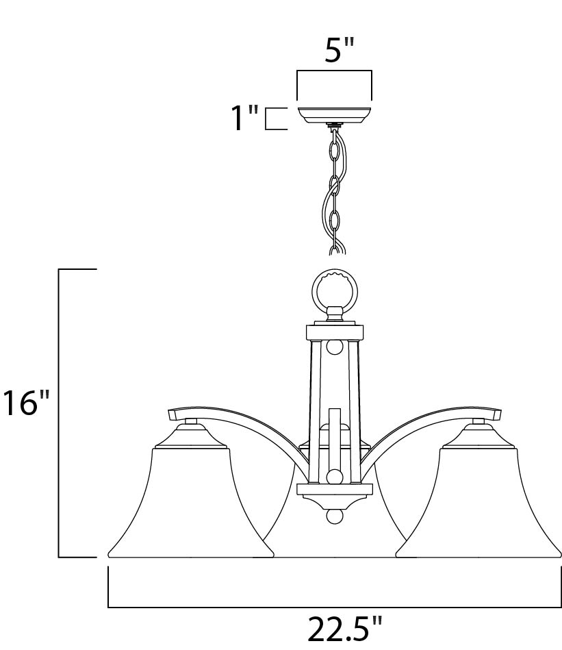 Maxim Aurora 20094FTOI Chandelier Light - Oil Rubbed Bronze