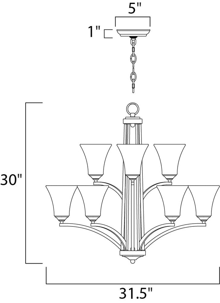 Maxim Aurora 20096FTOI Chandelier Light - Oil Rubbed Bronze