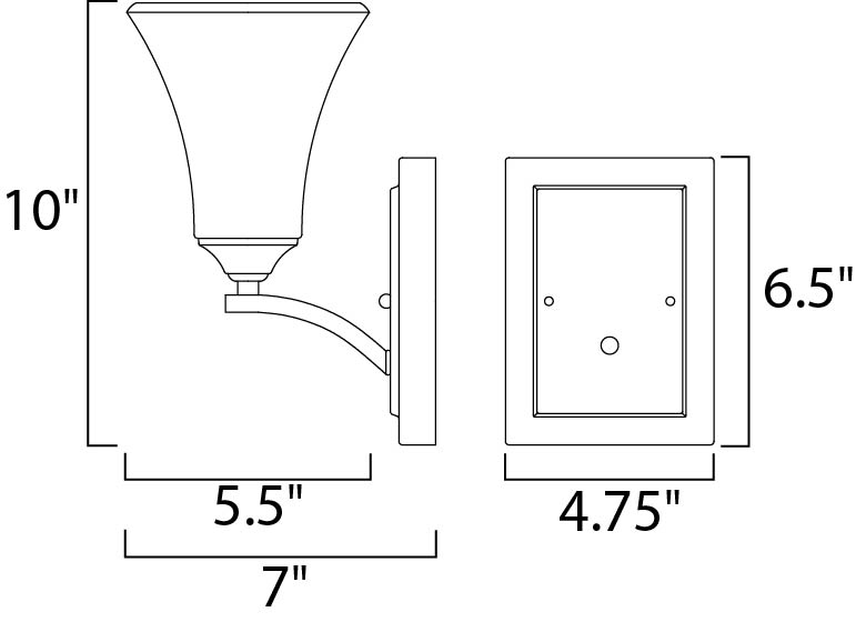 Maxim Aurora 20098FTSN Wall Sconce Light - Satin Nickel