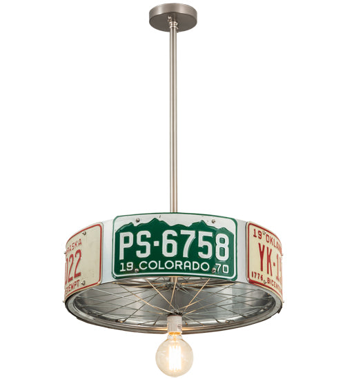 Meyda Tiffany Stateplate 201074 Pendant Light - Steel, Custom